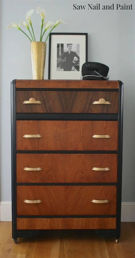 Dressers and chest of drawers. Candlelight and Lamp Black Waterfall Dresser | General ...