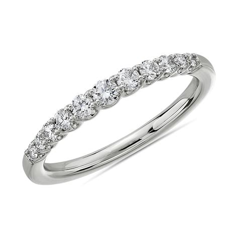 Selene Graduated Diamond Anniversary Ring In 14k White Gold 13 Ct Tw