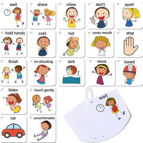 Buy 37 Pcs Autism Communication Card Visual Aid Special Ed Nonverbal