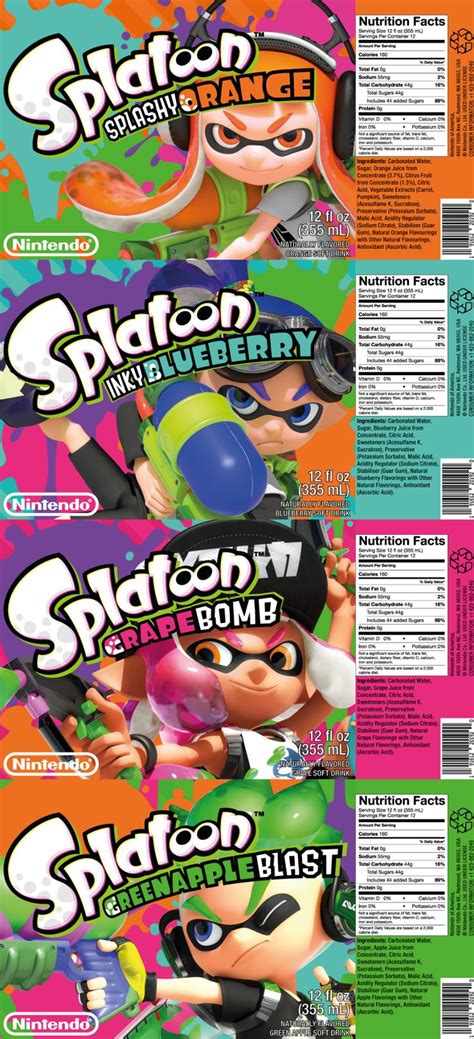 Splatoon Branded Soda Can Labeling Concept By Maxigamer On Deviantart