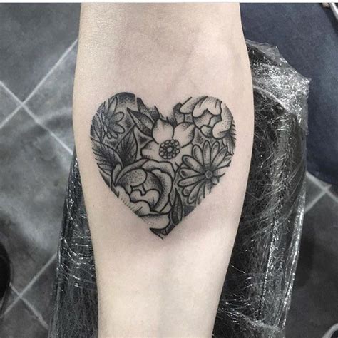 Floral Heart By Jack Sones Tattoo Tattoos Pineapple Tattoo Rose Rib