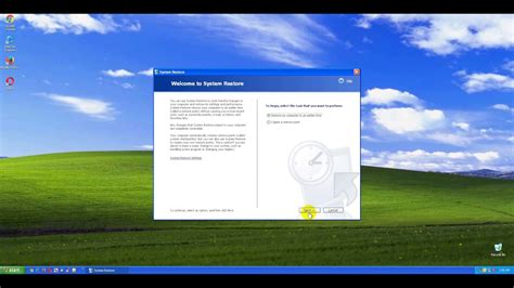 System Restore In Normal Startup Mode Method 1 Windows Xp Youtube