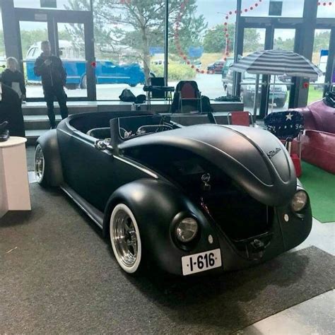 1961 VW Beetle Gets Turned Into A Stylish Black Matte Roadster By