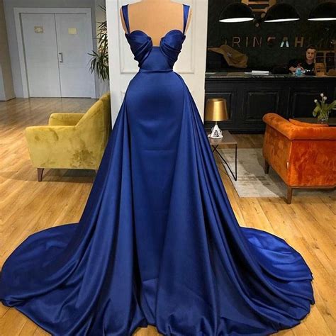 Royal Blue Prom Dresses Simple Prom Dress Detachable Skirt Prom Dresses