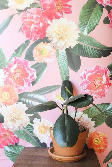 Flower Party Traditional Wallpaper Prepasted And Removable Etsy In 2020