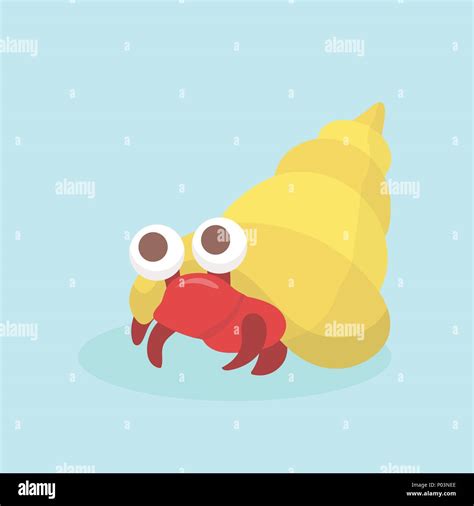 Cartoon Hermit Crab Stock Vector Image And Art Alamy