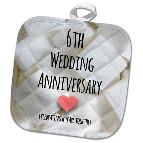 3drose 6th Wedding Anniversary T Sugar Celebrating 6 Years