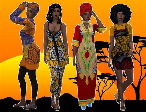 Mmcc And Lookbooks Cultural Lookbook African Sims 4 Clothing Sims