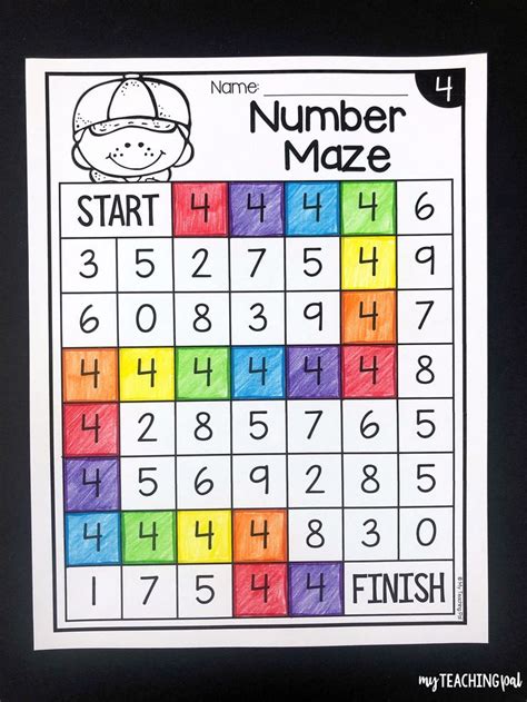 Printable Number Chart 1 100 Activity Shelter Number Mazes To 20 Math