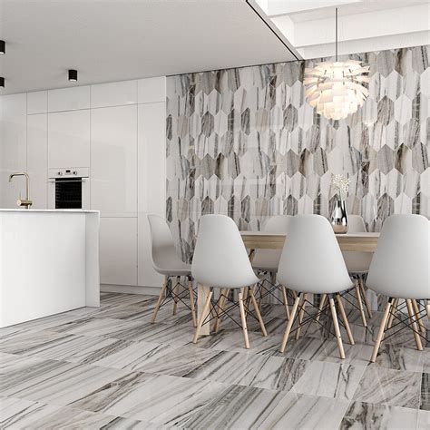 Skyline Polished Marble Tile 12x24x12 Marble Flooring Gray Marble