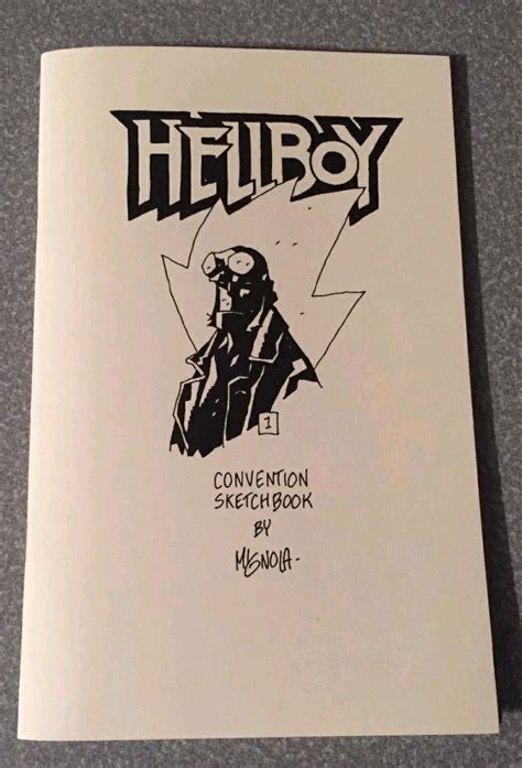 Hellboy 2001 Convention Sketchbook Front Cover Mike Mignola Art