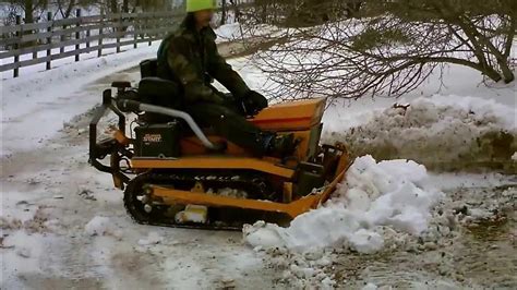 Struck Mini Dozer Pushing Snow Youtube