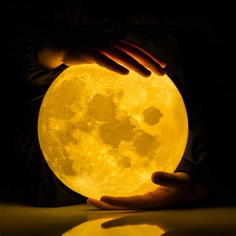 Extra Large Gpjoy 3d Moon Lamp Rechargeable Lunar Night Light