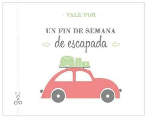 A Red Car With Luggage On Top And The Words Vale For Un Fin De Semana