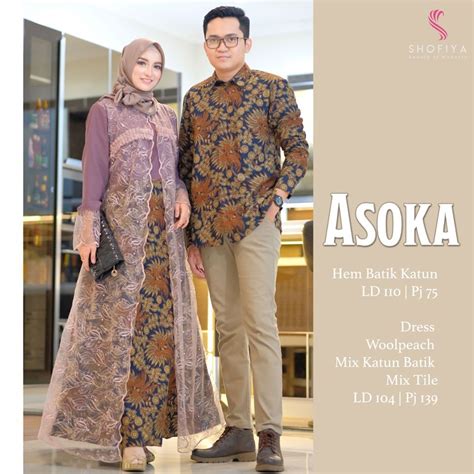 Busana couple batik untuk kondangan motif kekinian. Model Baju Muslim Terbaru Suami Istri / Baju Couple ...