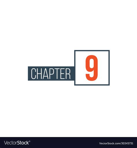 Chapter 9 Design Template Can Be Used For Books Vector Image