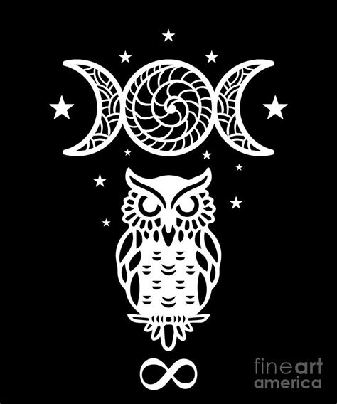 Pagan Art Symbols Of Hecate Moon Goddess Drawing By Noirty Designs