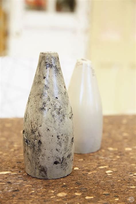 Spring Fever Diy How To Make Concrete Vases Thinkmakeshare In