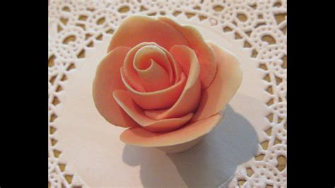 How To Make Fondant Roses Without Any Tools Youtube
