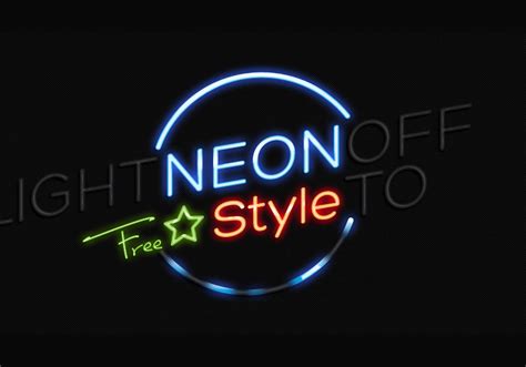 Neon Text Effect Psd