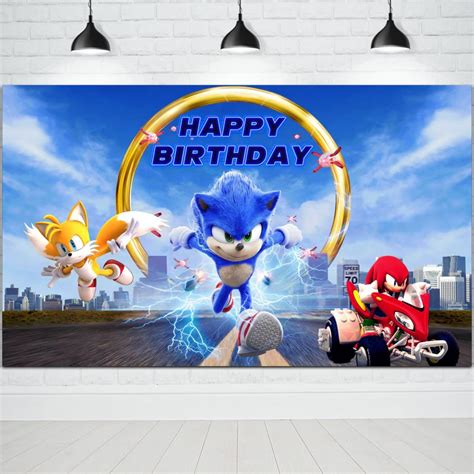 Buy Chunyunfafalou Sonic Backdrop For Birthday Party Sonic The Hedgehog