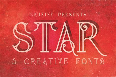 Star Typeface Stunning Display Fonts Creative Market