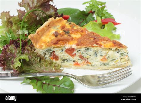 Delicious Quiche Salad Made From Spinach Beet Aka Swiss Chard Or Sea