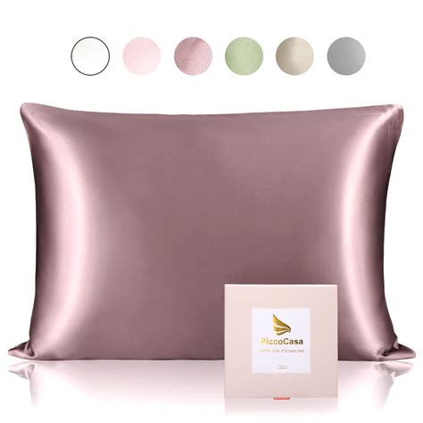 Piccocasa Pure Silk Pillowcase 25 Momme Breathable Pure Silk Pillow