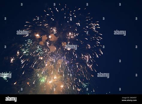 Festive Fireworks Fantasia: Capturing the Sky's Dazzling Dance Stock