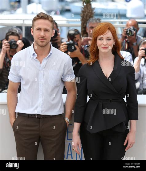 Ryan Gosling L And Christina Hendricks Arrive At A Photo Call For The
