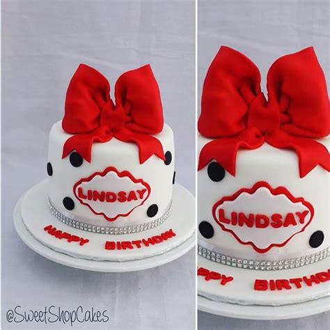 A Sweet Birthday Cake For Lindsay By Sweetshopcakes Using Virginice