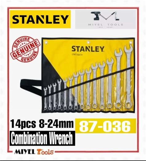 Stanley Combination Wrench Set 8 To 24mm 87 036 14pcs Heavy Duty