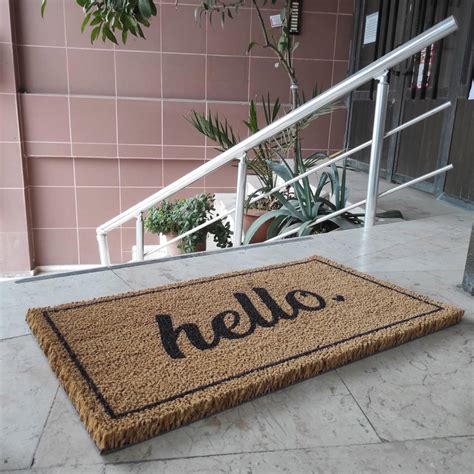 Hello Printed Doormat Modern Mat Desing Welcome Doormat Etsy