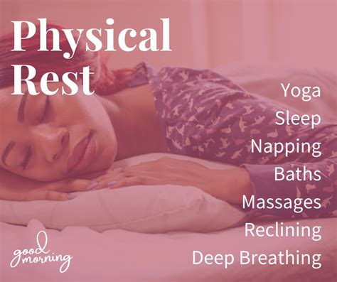 7 Types Of Rest Physical Rest — The Self Care Suite