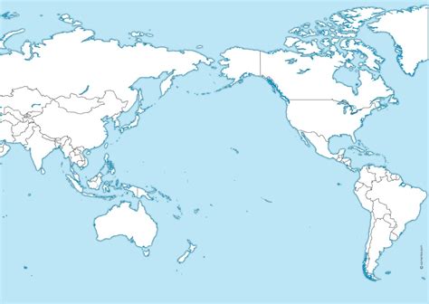 World Map Pacific Ocean