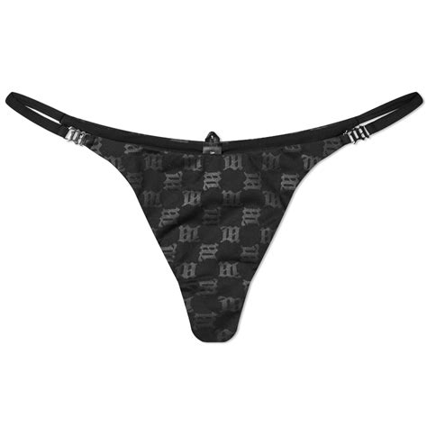 Misbhv Womens Monogram Bikini Bottom In Black Misbhv