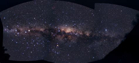 Starry Night Photography Milky Way Panorama With Constellations