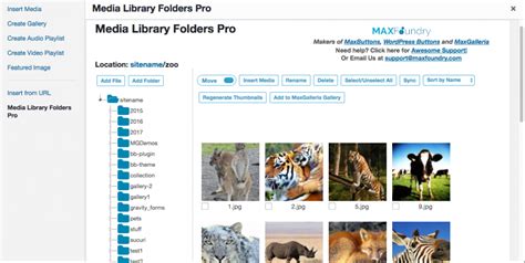 Media Library Folders Pro 332 Wordpress Gallery Plugin