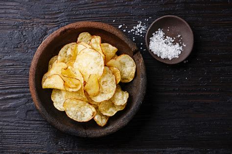 Potato Chips And Salt Stock Photo Download Image Now Istock