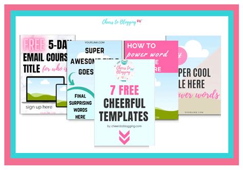Free Canva Pin Templates For Bloggers Cheers To Blogging