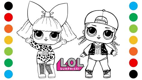 Lol Surprise Diva And Mc Swag Coloring Pages For Kids Digital