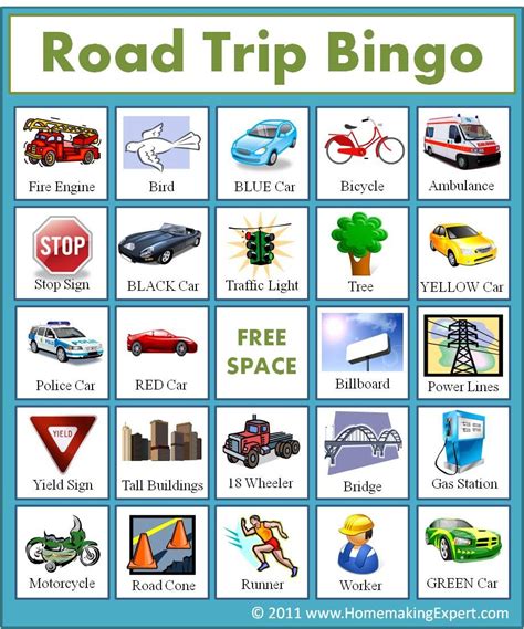 Free Car Bingo Printable Printable Word Searches