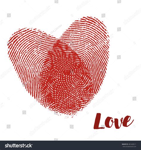 Love Fingerprint Vector 481428511 Shutterstock