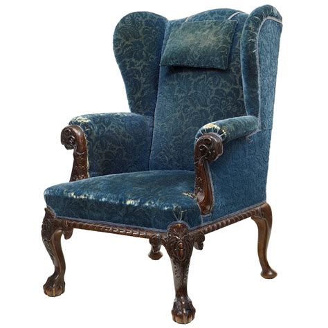 We gather all ads from hundreds of classified sites for you! Early Victorian Carved Mahogany Wingback Armchair at 1stdibs