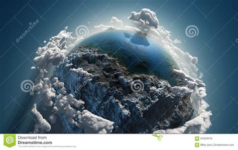Cloud Earth In Space Stock Illustration Illustration Of