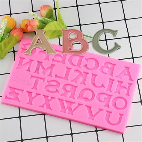 Mujiang 3d Baking Silicone Capital Letters Shape Cake Molds Alphabet