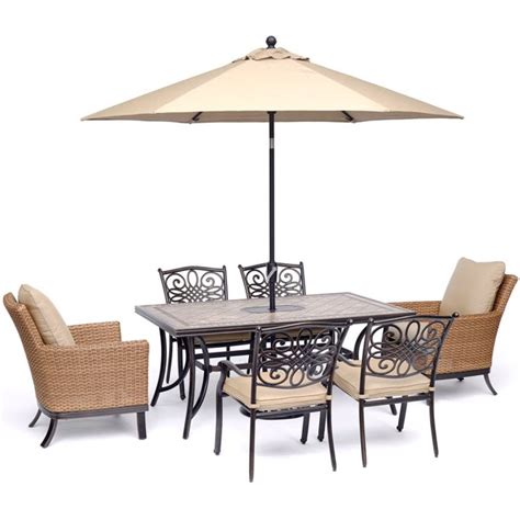 5.0 out of 5 stars 2. Hanover Monaco 7-Piece Patio Dining Set w/ 2 Woven ...
