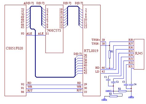 The Ethernet Interface Hardware Circuit Schematic Diagram Download