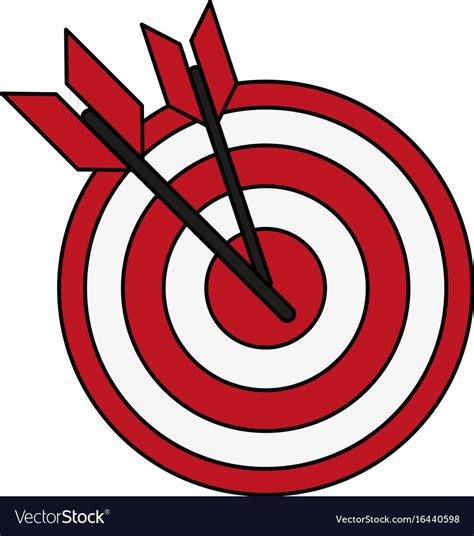 Bullseye With Dart Icon Image Royalty Free Vector Image