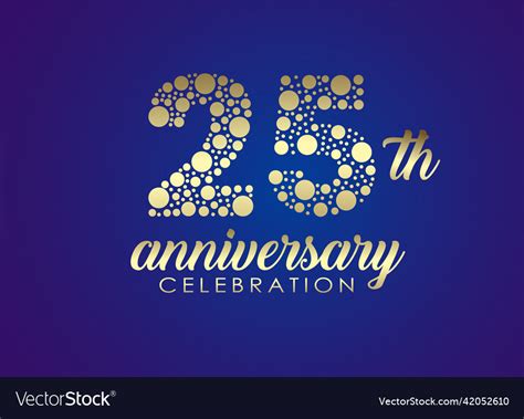 25 Years Anniversary Celebration Logo Design Vector Image